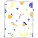 Pattern-fruit-apples-green 8  x 10  Hardcover Notebook View2