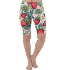 Strawberry-fruits Cropped Leggings  by Maspions