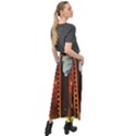 Sci-fi Futuristic Science Fiction City Neon Scene Artistic Technology Machine Fantasy Gothic Town Bu Velour Split Maxi Skirt View2