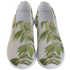 Watercolor Leaves Branch Nature Plant Growing Still Life Botanical Study Men s Lightweight Slip Ons by Posterlux