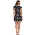 Background Pattern Leaves Texture Short Sleeve Tiered Mini Dress View4