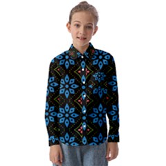 Flowers Pattern Floral Seamless Kids  Long Sleeve Shirt by Maspions