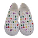 Snails Butterflies Pattern Seamless Women s Canvas Slip Ons View1