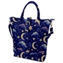 Night Moon Seamless Buckle Top Tote Bag View1