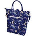 Night Moon Seamless Buckle Top Tote Bag View2