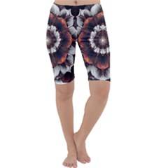 Mandala Design Pattern Cropped Leggings  by Maspions