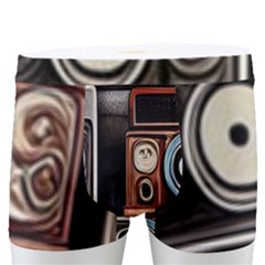 Retro Cameras Old Vintage Antique Technology Wallpaper Retrospective Men s Boxer Briefs by Grandong