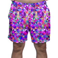 Floor Colorful Triangle Men s Shorts by Maspions