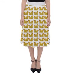 Little Bird Motif Pattern Wb Classic Midi Skirt by dflcprintsclothing