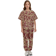 Apple Leftovers Collage Random Pattern Kids  T-shirt And Pants Sports Set by dflcprintsclothing