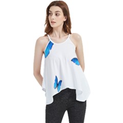 Butterfly-blue-phengaris Flowy Camisole Tank Top by saad11