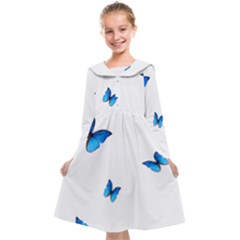 Butterfly-blue-phengaris Kids  Midi Sailor Dress by saad11