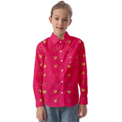 Illustrations Heart Pattern Design Kids  Long Sleeve Shirt by Maspions