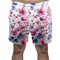 Flora Floral Flower Petal Men s Shorts by Maspions