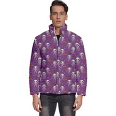 Skull Halloween Pattern Men s Puffer Bubble Jacket Coat by Maspions