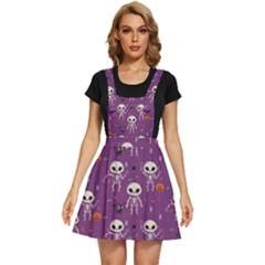 Skull Halloween Pattern Apron Dress by Maspions