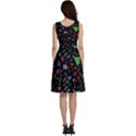 New Year Christmas Background Sleeveless V-Neck Skater Dress with Pockets View4