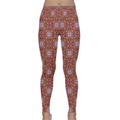 Illustrations Background Pattern Mandala Seamless Lightweight Velour Classic Yoga Leggings by Maspions