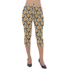 Flower 120424 Lightweight Velour Capri Leggings  by zappwaits