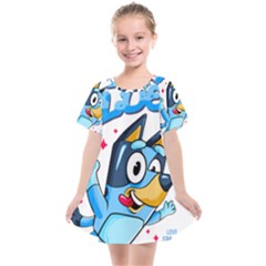 Super Bluey Kids  Smock Dress by avitendut