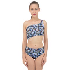 Blue Flowers 2 Spliced Up Two Piece Swimsuit by DinkovaArt