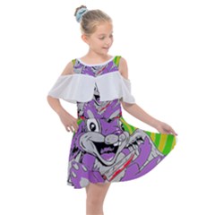 Blink 182 Kids  Shoulder Cutout Chiffon Dress by avitendut