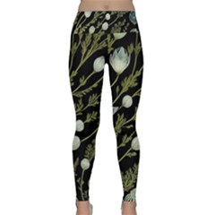 Sea Weed Salt Water Lightweight Velour Classic Yoga Leggings by Maspions