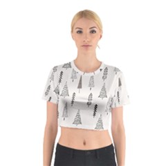 Christmas Tree Trees Nature Cotton Crop Top by Maspions