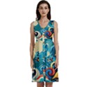 Waves Wave Ocean Sea Abstract Whimsical Sleeveless Dress With Pocket View1