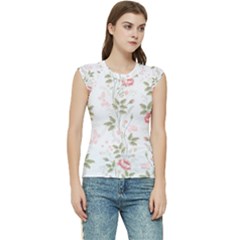 Flowers Roses Pattern Nature Bloom Women s Raglan Cap Sleeve T-shirt by Grandong