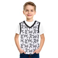 Erotic Pants Motif Black And White Graphic Pattern Black Backgrond Kids  Basketball Tank Top by dflcprintsclothing