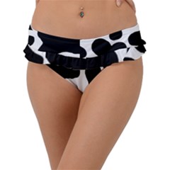 Cow Pattern Frill Bikini Bottoms by Ket1n9