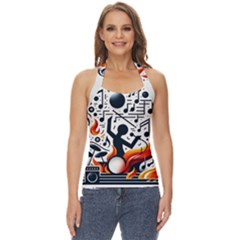 Abstract Drummer Basic Halter Top by RiverRootz