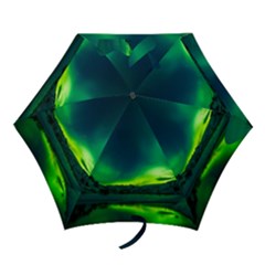 Iceland Aurora Borealis Mini Folding Umbrellas by Proyonanggan