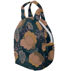 Flower Patterns Pattern Beige Green Travel Backpack by Proyonanggan