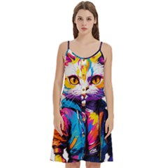 Wild Cat Women s Spaghetti Strap Pullover Cami Dress by Sosodesigns19