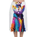 Wild cat Velvet Flared Midi Skirt View1