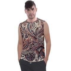 Paisley Print Musical Notes5 Men s Regular Tank Top by RiverRootz