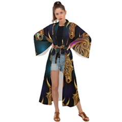 Pattern With Horses Maxi Kimono by 2607694a