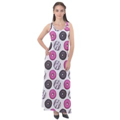 Pattern Seamless Design Decorative Sleeveless Velour Maxi Dress by Proyonanggan