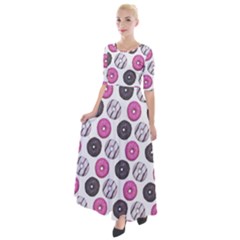 Pattern Seamless Design Decorative Half Sleeves Maxi Dress by Proyonanggan