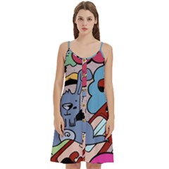 Graffiti Monster Street Theme Women s Spaghetti Strap Pullover Cami Dress by Bedest