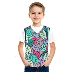 Pattern Leaves Background Nature Kids  Basketball Tank Top by Proyonanggan