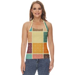 Square Cube Shape Colourful Basic Halter Top by Proyonanggan