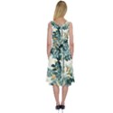 Vintage Retro Flowers Leaves Foliage Plants Midi Sleeveless Dress View2