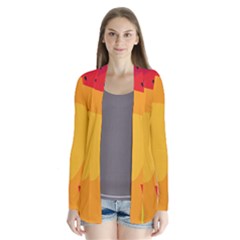 Watermelon Flower Drape Collar Cardigan by Bedest