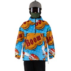 Comical Words Animals Comic Omics Crazy Graffiti Men s Ski And Snowboard Waterproof Breathable Jacket by Bedest