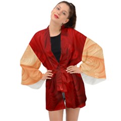 Lachs Kl Rotweissschwarz Kl Long Sleeve Kimono by 2607694c