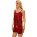 Lachs Kl Rotweissschwarz Kl Satin Pajama Short Set View2