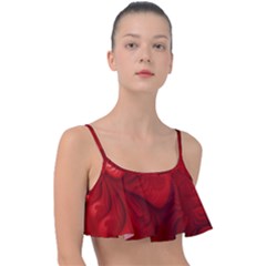 Lachs Kl Rotweissschwarz Kl Frill Bikini Top by 2607694c